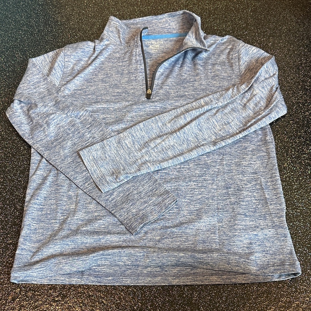 Crewcuts Blue Quarter-Zip Performance Pullover, Size 10-11